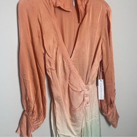 Young Fabulous & Broke Long sleeve ombré dress New small - Picture 4 of 9